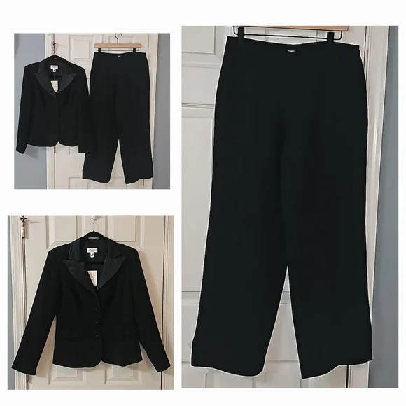 2PC Talbots Suit Set Blazer & Pants Jacket Elegant Wear Career Office Wear - Picture 2 of 16